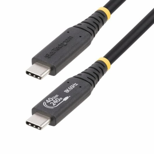 USB4 Kabel StarTech.com 0,5 m USB C zu USB C 240 W 40 Gbit/s Schwarz