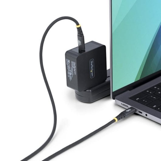Cable USB C StarTech.com S2CEPR2M-USB-CABLE 2 m Silicona mallada USB 2.0 PD 240 W Negro