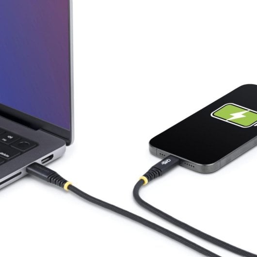 Cable USB C StarTech.com S2CEPR2M-USB-CABLE 2 m Silicona mallada USB 2.0 PD 240 W Negro