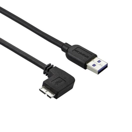 Cable USB StarTech USB3AU2MLS 2 m USB 3.2 Gen 1 Micro-USB B Angulado Negro