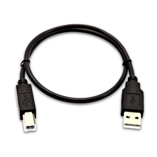 Cavo USB A-B V7 0,5 m Nero, USB 1.0, maschio-maschio, 0,48 Gbit/s