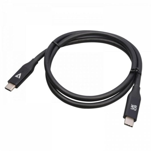 Cabo USB V7 V7USB4-80CM USB-C 0,8 m 40 Gbit/s Preto Alta Velocidade