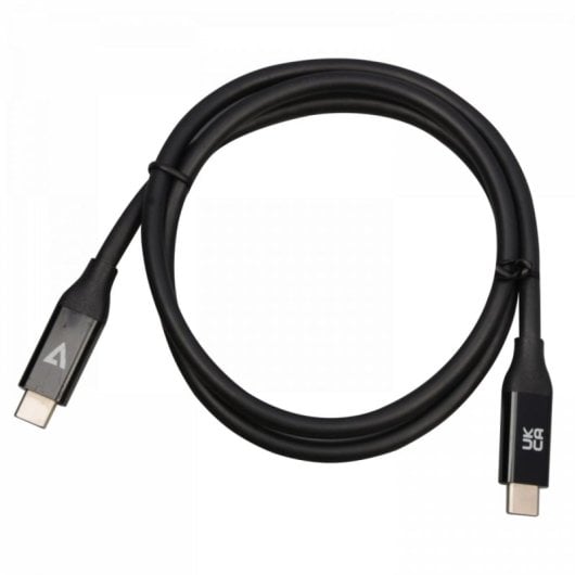 Cabo USB V7 V7USB4-80CM USB-C 0,8 m 40 Gbit/s Preto Alta Velocidade