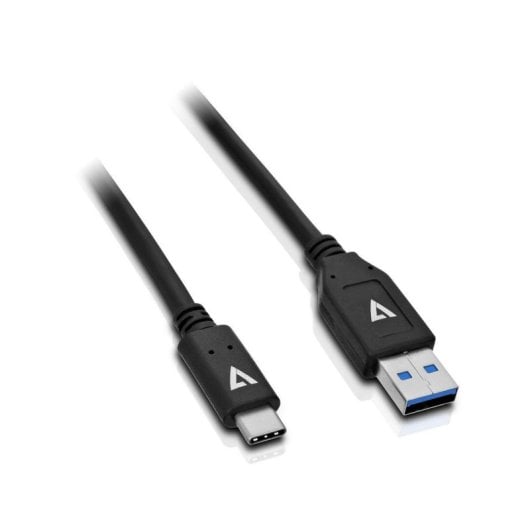 Cavo USB V7 V7UC3A1-1M Nero USB-A a USB-C 1 m placcato oro PVC