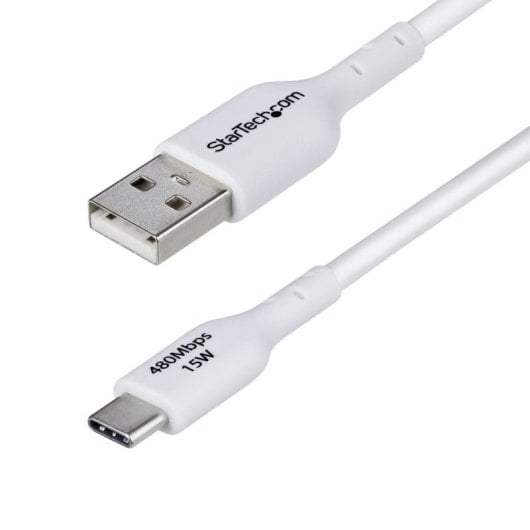 Cabo USB StarTech.com USB-A para USB-C 2m Branco Carga Rápida 3A TPE