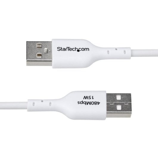 Cabo USB StarTech USB-A para USB-C 1m Branco Carregamento Rápido TPE 3A