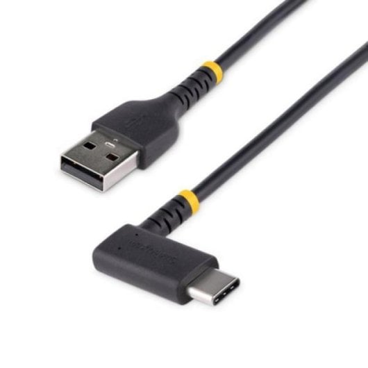 Cabo USB StarTech.com R2ACR-2M-USB-CABLE 2m USB-A para USB-C 3A Branco Resistente Ângulo Direito