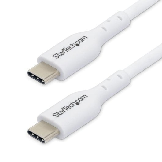 Cabo USB StarTech.com R2ACR-2M-USB-CABLE 2m USB-A para USB-C 3A Branco Resistente Ângulo Direito