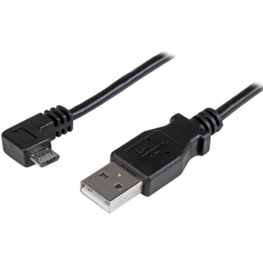 Cable Micro USB StarTech 0,5m Acodado Derecha USB 2.0 Macho/Macho Negro