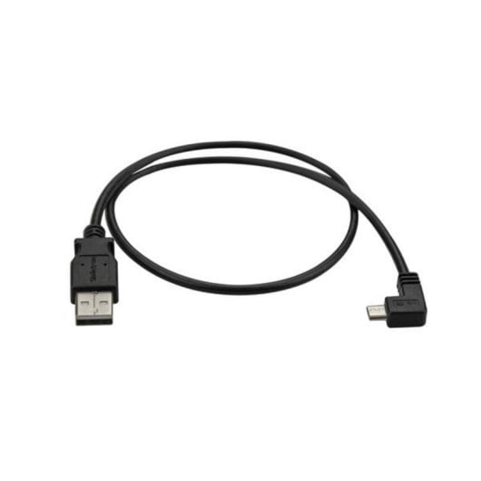 Cable Micro USB StarTech 0,5m Acodado Derecha USB 2.0 Macho/Macho Negro