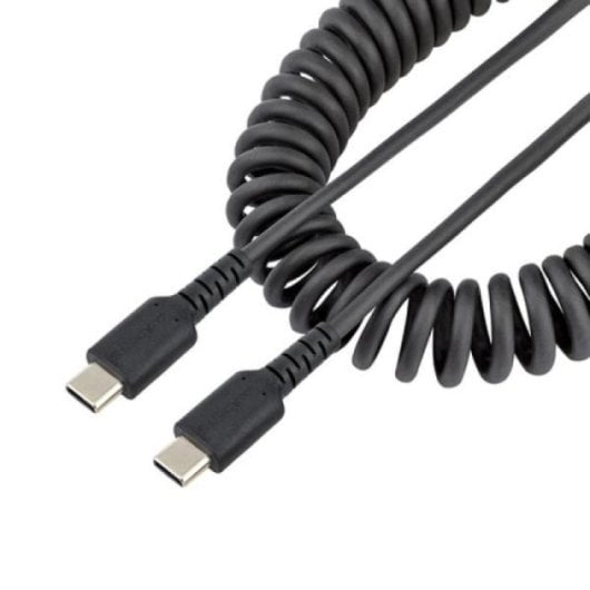 Cabo USB StarTech.com R2CCC-1M-USB-CABLE Resistente Tipo C 1m Rizado Preto