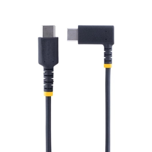 Cabo USB-C StarTech USB2CCAR1M em ângulo reto 1 m Preto 3A 60W PD Fibra Aramida