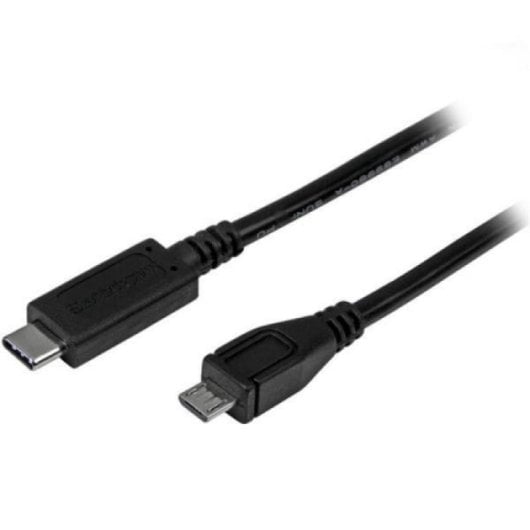 Cabo USB-C StarTech.com USB 3.2 Gen 2 0,5m Preto 100W 10Gbps Acodado Power Delivery