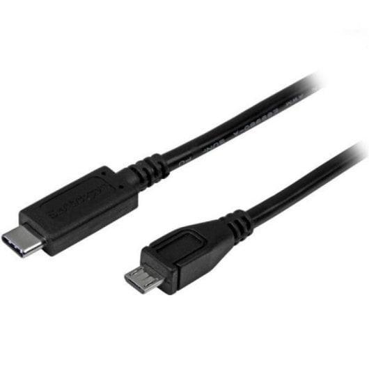 Cabo USB-C StarTech.com USB 3.2 Gen 2 0,5m Preto 100W 10Gbps Acodado Power Delivery