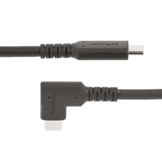 Cable USB-C StarTech 50cm Acodado USB 3.2 Gen 2 10Gbps 100W DisplayPort 4K Noir