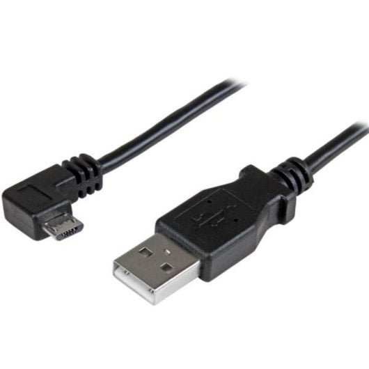Cabo Micro USB StarTech 1m con conector em ângulo direito transferência 0,48 Gbit/s preto