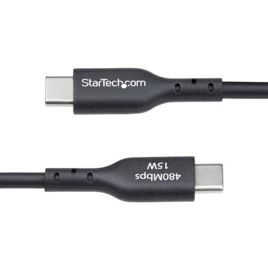 Cable USB-A a USB-C StarTech 0,15 m 3A TPE Negro Sincronización y Carga Rápida