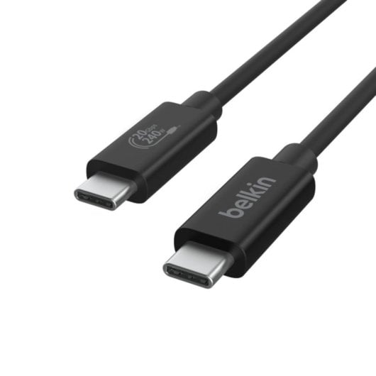 Cable USB C Belkin INZ004BT2MBK 2 m USB4 Gen 2x2 20 Gbit/s Reforzado Negro