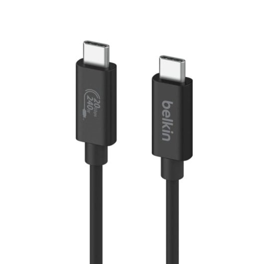Cable USB C Belkin INZ004BT2MBK 2 m USB4 Gen 2x2 20 Gbit/s Reforzado Negro