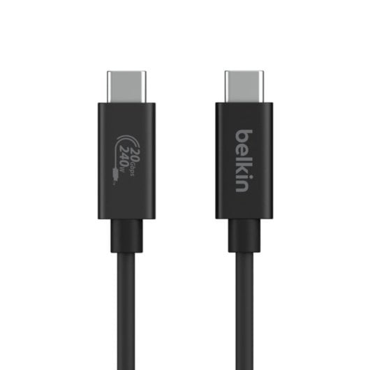 Cable USB C Belkin INZ004BT2MBK 2 m USB4 Gen 2x2 20 Gbit/s Reforzado Negro