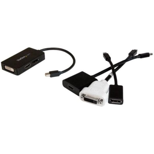 Adaptador StarTech.com MDP2DPDVHD Mini DisplayPort para DisplayPort, DVI-D e HDMI Preto 0,15 m