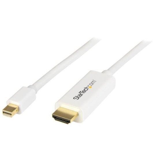 Cable Mini DisplayPort a HDMI StarTech MDP2HDMM2MW 2m Blanco UHD 4K Pasivo Macho-Macho