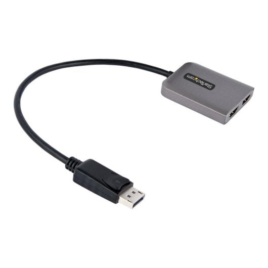 MST Hub DisplayPort StarTech.com DP 1.4 DSC HBR3 2x HDMI 4K 60Hz 0,3m Schwarz-Grau