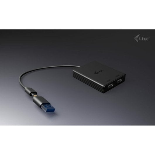 Adaptador HDMI i-tec USB-A/USB-C Dual Video 4K 60Hz 2x HDMI 0,27m Negro