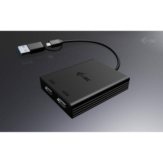 Adaptador HDMI i-tec USB-A/USB-C Dual Video 4K 60Hz 2x HDMI 0,27m Negro