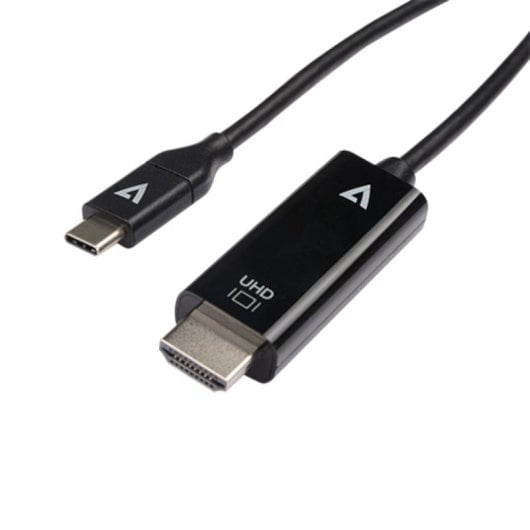 Cable USB-C V7 V7UCHDMI-1M 1 m 4K HDMI negros transfer 21.6 Gbps Plug and Play