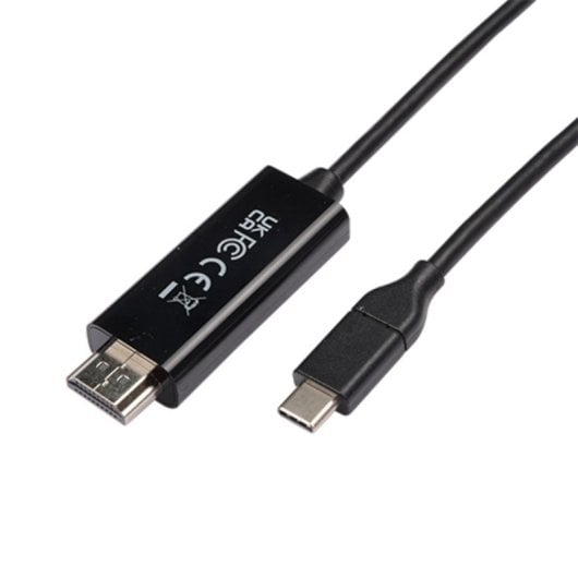 Cable USB-C V7 V7UCHDMI-1M 1 m 4K HDMI negros transfer 21.6 Gbps Plug and Play