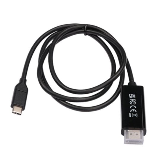 Cable USB-C V7 V7UCHDMI-1M 1 m 4K HDMI negros transfer 21.6 Gbps Plug and Play