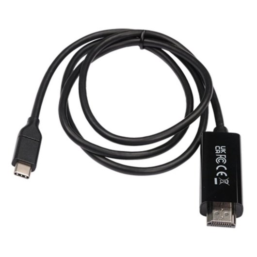 Cable USB-C V7 V7UCHDMI-1M 1 m 4K HDMI negros transfer 21.6 Gbps Plug and Play