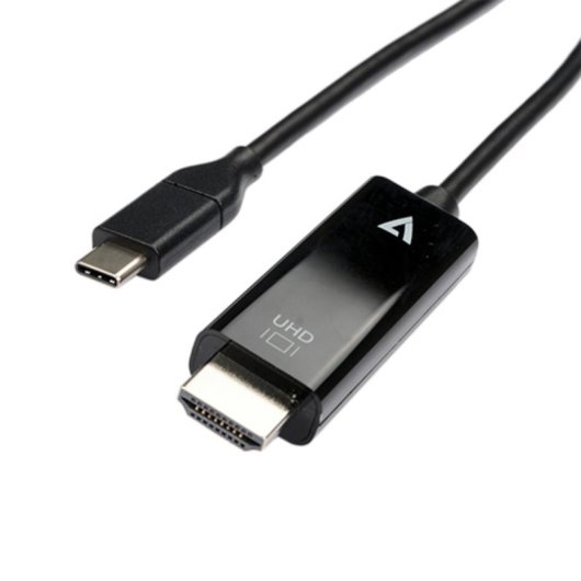Cable V7 V7UCHDMI-2M USB-C a HDMI 2 m Negro 4K Plug and Play