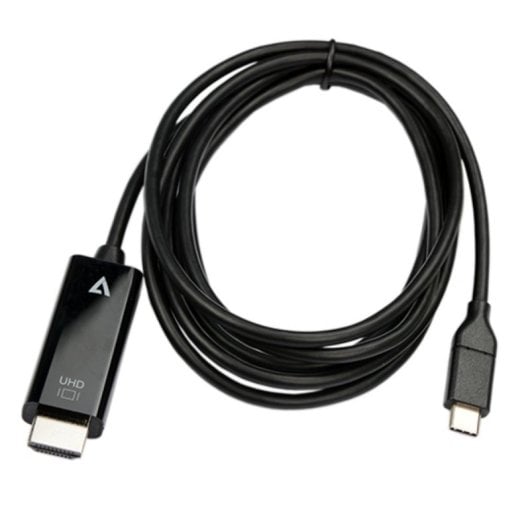 Cable V7 V7UCHDMI-2M USB-C a HDMI 2 m Negro 4K Plug and Play