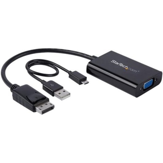 DisplayPort zu VGA Adapter StarTech DP2VGAAMM6B mit Audio 0,184 m Schwarz Aktiv