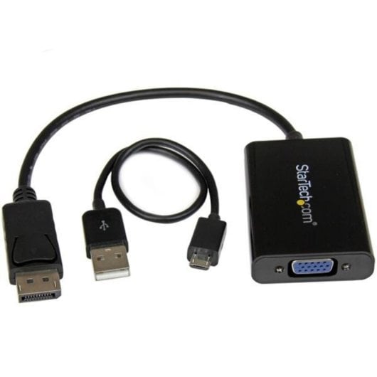DisplayPort zu VGA Adapter StarTech DP2VGAAMM6B mit Audio 0,184 m Schwarz Aktiv
