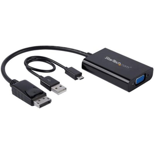 Adaptador DisplayPort StarTech DP2VGAAMM3M Ativo Áudio 0,18 m 1920x1200p Preto