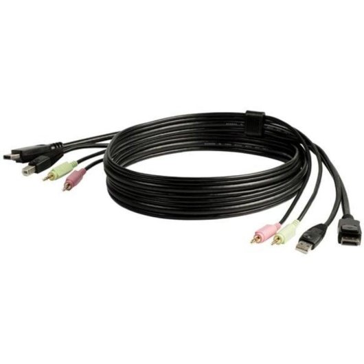 Cavo KVM DisplayPort StarTech DP4N1USB6 USB audio microfono 1,83 m nero