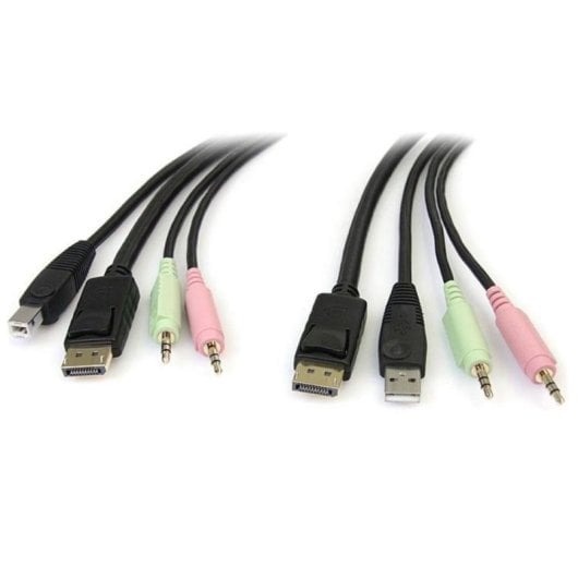 Cavo KVM DisplayPort StarTech DP4N1USB6 USB audio microfono 1,83 m nero