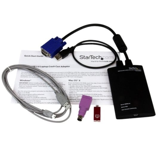 KVM-Adapter StarTech NOTECONS01 USB VGA Black für mobile Admins kompakt