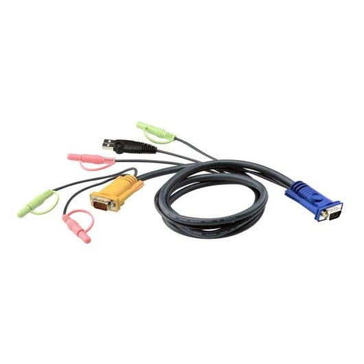 KVM-Kabel ATEN 5m VGA USB Audio SPHD-15 HDB-15 Schwarz