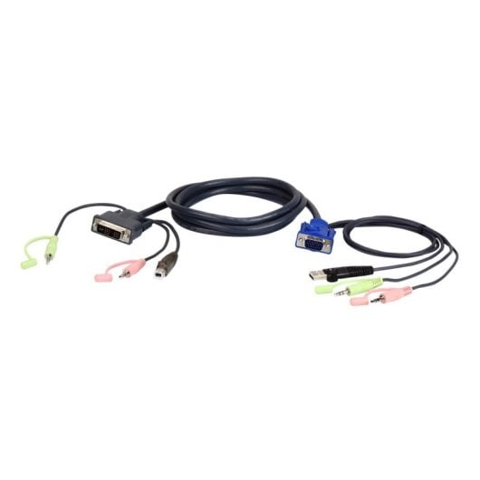 Cavo KVM VGA USB a DVI ATEN 3m Nero Blu Verde Rosa, 3 m
