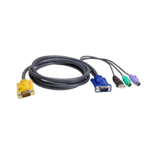 Cable KVM ATEN 1,8 m PS/2-USB SPHD 3 en 1 Negro compatibles CL5808N CL5816N CS82U CS84U