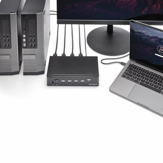 Comutador KVM Aten 2L-7D03U USB VGA Áudio 3m Preto 3 em 1