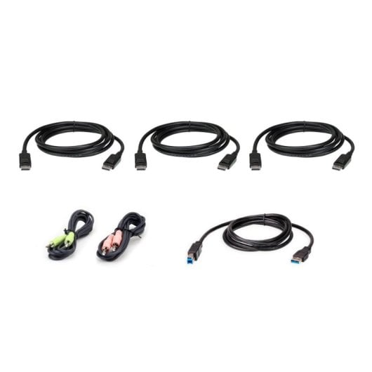 Kabelsatz KVM ATEN 2L-7D02UDPX6 DisplayPort Triple Display USB 1,8 m Schwarz