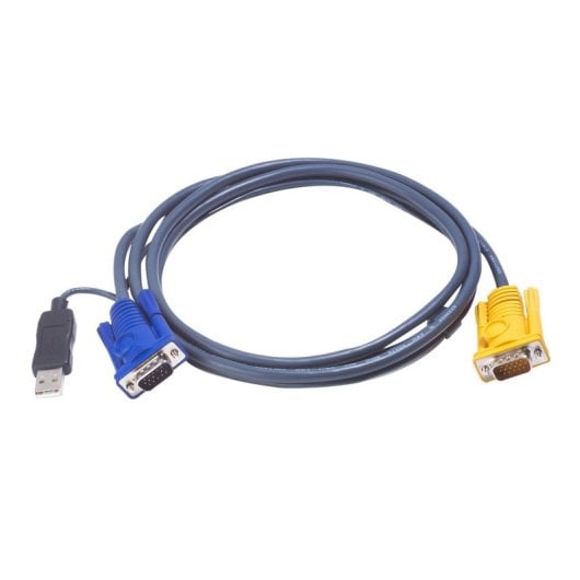 Cable KVM USB Aten 3 m Negro PS/2 a USB SPHD 3 en 1 VGA HDB-15 Macho-Macho