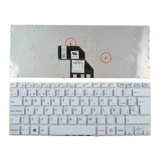 Teclado Portátil Sony Vaio SVF 14 Branco Sem Moldura Windows 8