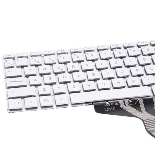 Clavier pour ordinateur portable HP Pavilion 15-bs, rétroéclairé, argent