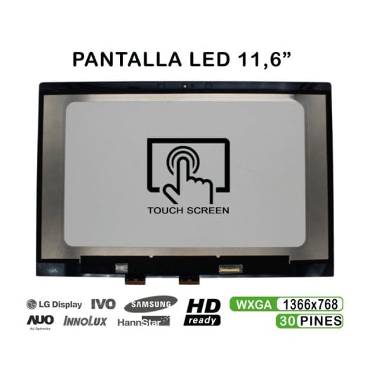 Ecrã táctil para portátil Toshiba Radius 11 L10w-b Series de 11,6"